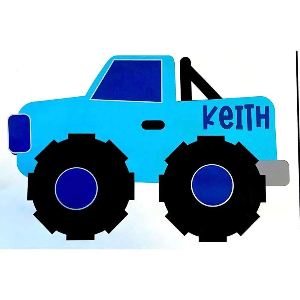 Monster Trucks & Tractors personalized. 16 x 16 linen cover only